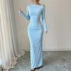 Women's Elegant Long Sleeve Slim Fit Maxi Dress