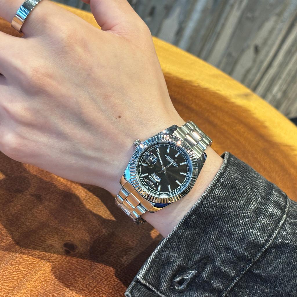 New Watch Men'S Steel Belt High Value Casual Classic Double Calendar Luminous Men'S Watch Simple Atmosphere Quartz Men'S Watch
