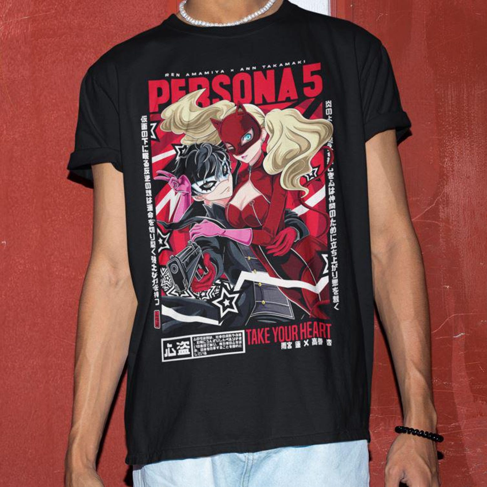 Joker Persona T-shirt/ Persona Game Joker design shirt/ Persona Joker T-Shirt/ Unisex Jersey Short Sleeve Tee L