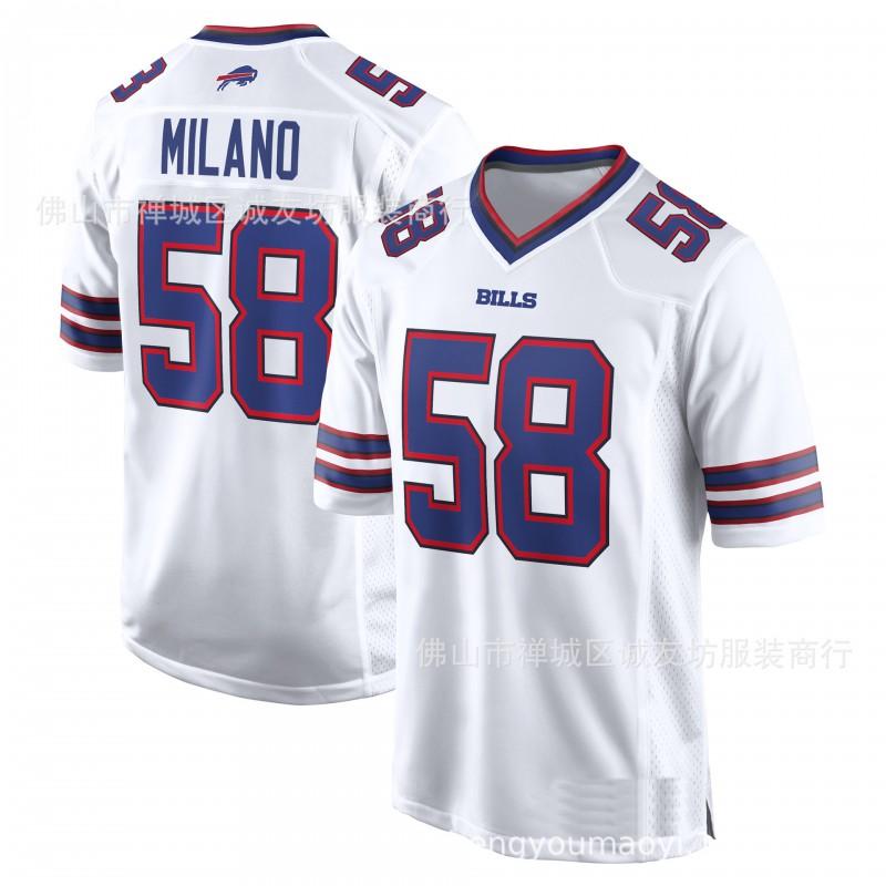 NFL Football Jersey Buffalo Bills 58 Matt Milano Blue Sports Men