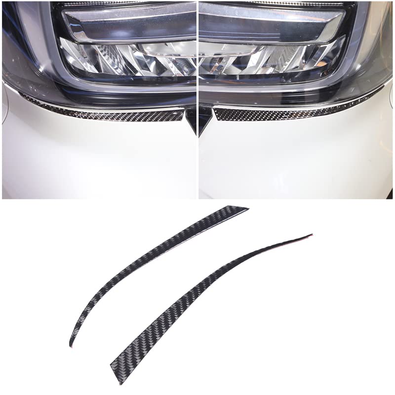 METYOUCAR Headlight Front Lamp Decals for Honda JF3 JF4 Left and Right Carbon Fiber Eyebrow Trim Easy Car Custom Exterior Set of 2 Stickers, N-BOX