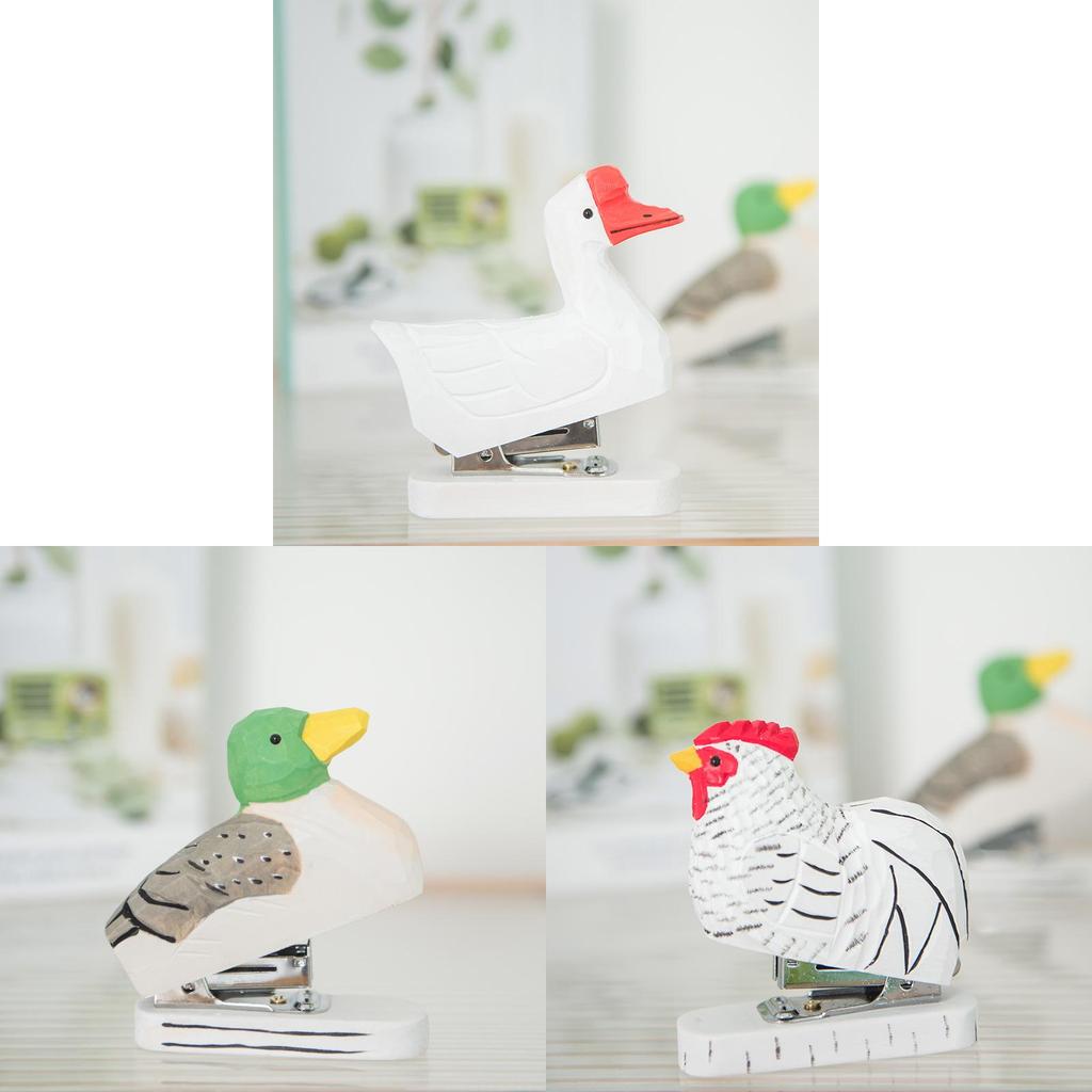 Wooden Craft Duck Paperclip Holder With Creative Decor For Home Office And Gift