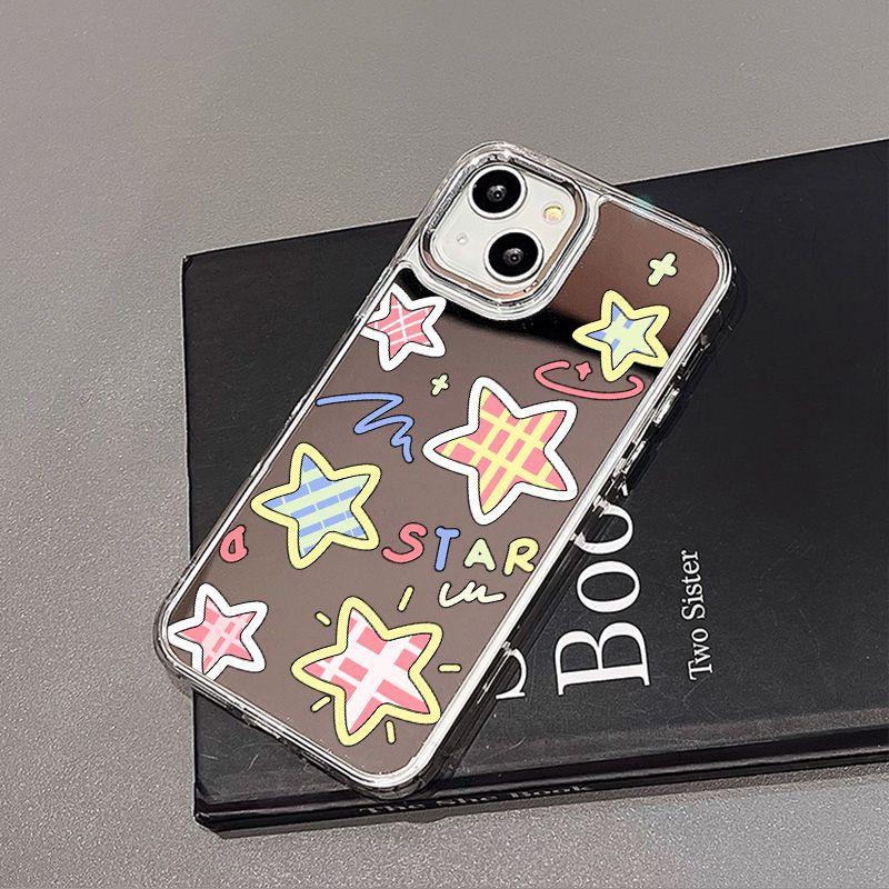 Japanese and Korean Girls Heart Stars for iPhone17promax Mobile Phone Case 16 Niche 14/13 Apple 15 All-inclusive