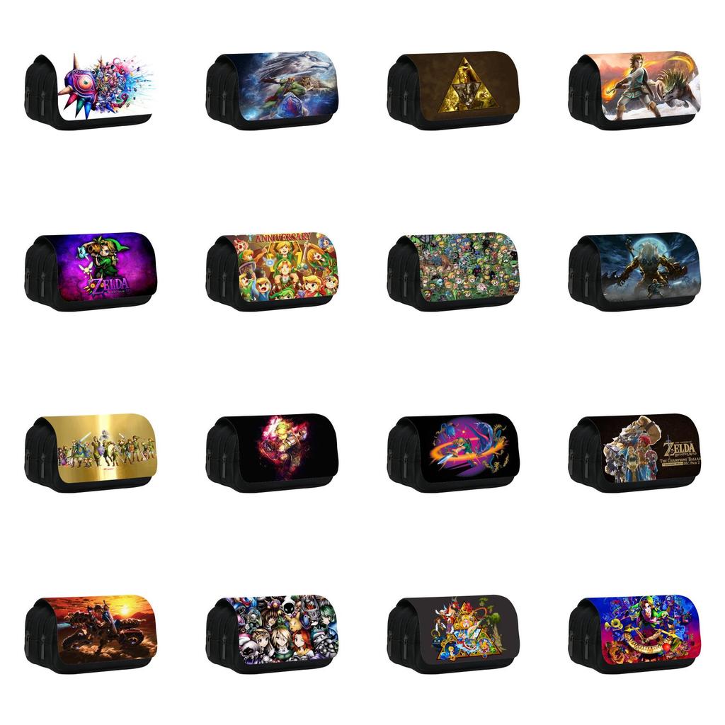The Legend Of Zelda Double Layer Pencil Case With Nylon Material For Students Organization