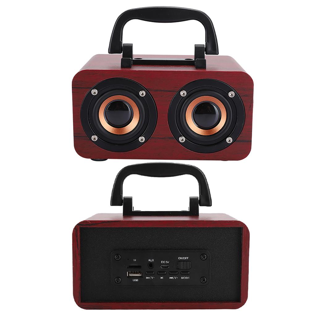 Retro Wooden Wireless   Speaker Portable Music Player for Mobile Phone PC