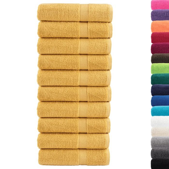VidaXL Serviettes de Bain de Qualité Supérieure 10 pcs, Serviettes de Douche, Draps de Bain, Serviettes d'Invité de 137289
