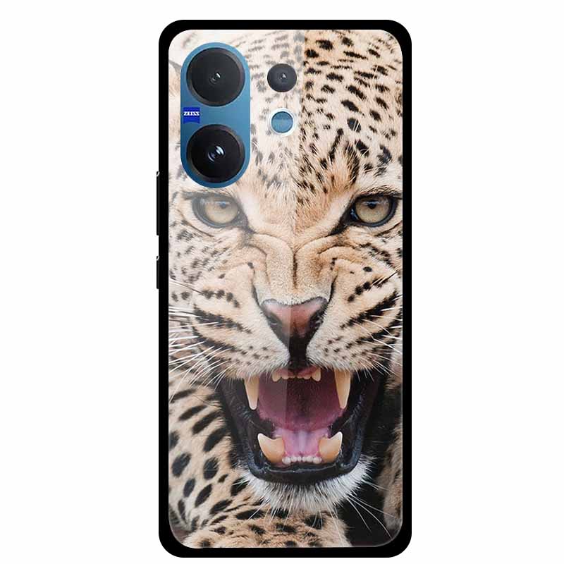 Hard Tempered Back Cover For Vivo V60 Y50 Y50m Glass Cover Bumper for Vivo V 60 Y 50 Animals Phone Cases Funda Case Bags Coque -Vivo Y50 5G