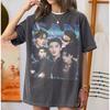 Vintage Ateez San Grafik T-Shirt, 90er Bootleg Kpop T-Shirt, Sommer Unisex Locker und Atmungsaktiv Baumwoll-T-Shirt