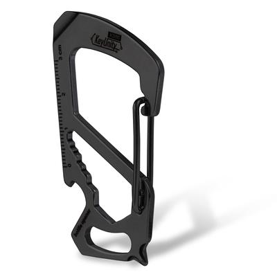 KeyUnity KS00 Multi-Tool Carabiner Keychain [Ruler, Bottle Opener, Screwdriver, Spanner] Multifunctional, Lightweight, Stylish EDC Tool, Stainless Ste