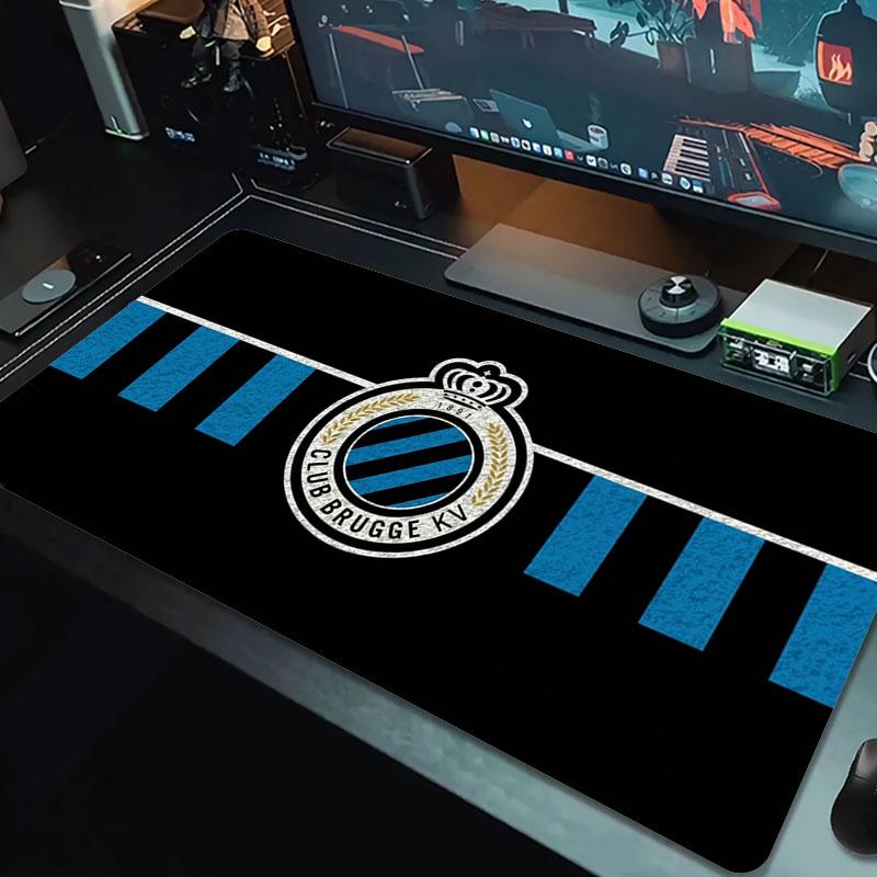Club Brugge KV Logo Large Size Mouse Pad Large Gaming Table Cushion Non-slip Laptop Tablet Big Mousepad XXL Mat Mini PC Playmat With Lock Edge