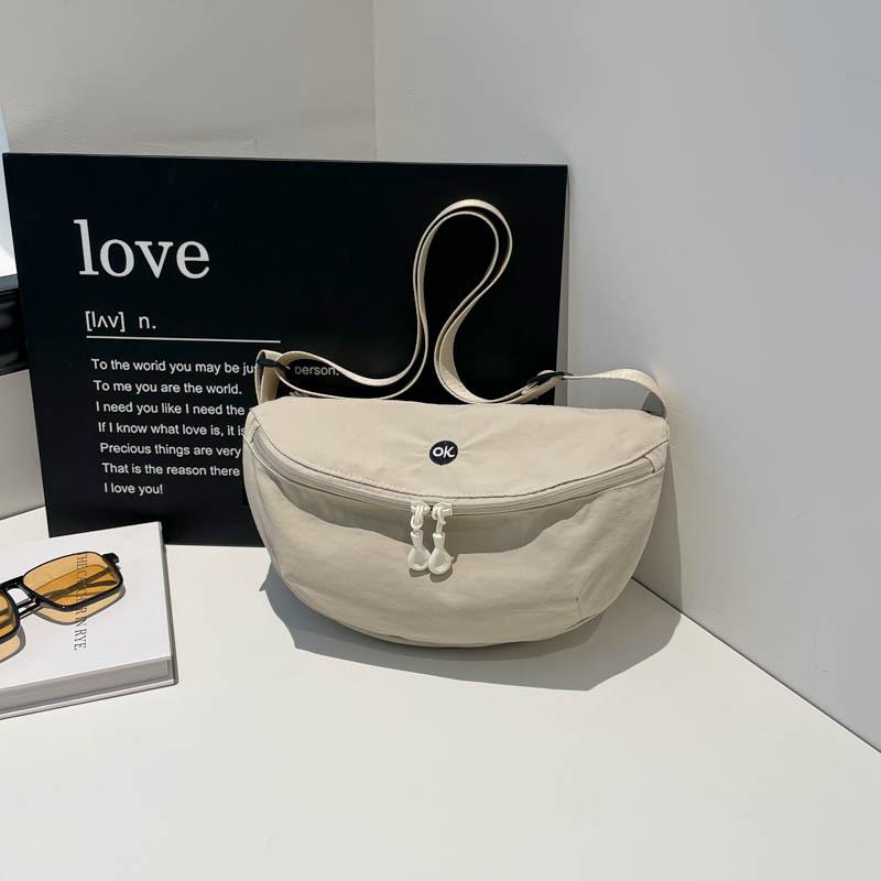 

New bag women s large-capacity tote bag student class shoulder bag work messenger bag niche nylon cloth women s bag белый