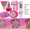 Theme Party Lol Supplies Birthday Decorations Banner Plates Kids Favors Girls