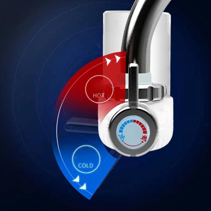 Fast Heating Tankless Water Heater Faucet LED Temperature Display Hot Water Heater Faucet for Kitchen & Bathroom Use