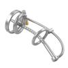 Chastity Cage Long Sounds Tube Cock Cage Lock Stainless Steel Silver