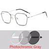 Literary Retro Square Glasses Frame Thin Metal Glasses Men Women Myopia UV Protection Diopter -0.5 -1.0 -1.5 -2.0 To -6.0