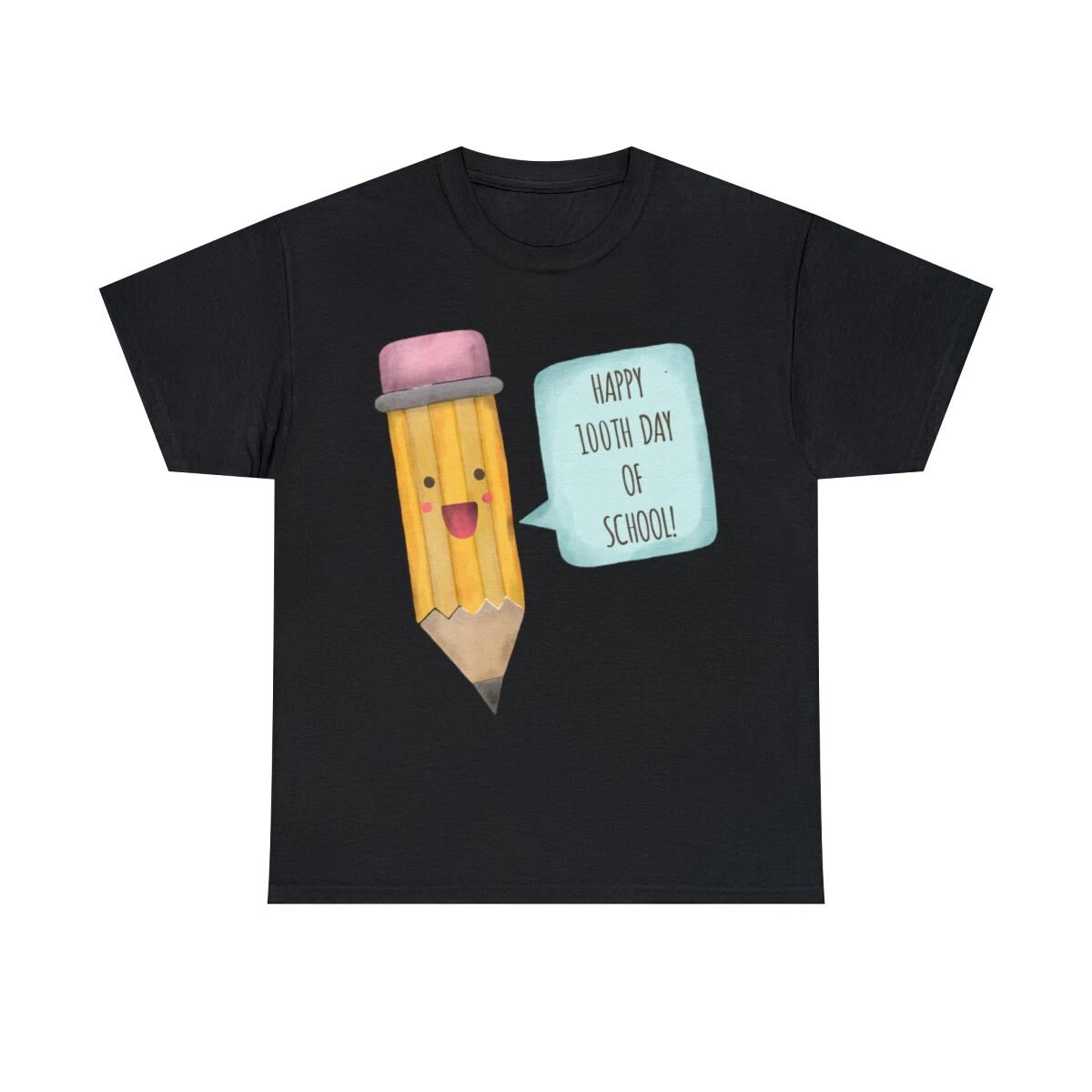 Happy 100th Day Of School Graphic Tee Shirt, S-5XL 2XL