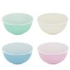 Durable Wheat Straw 15cm Noodle Bowl with Lid - Ideal for Dorms and Kids