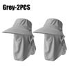 Summer Wide Brim Sun Hat UV Protection Breathable with Face Mask Neck Flap for Outdoor Fishing Hiking Cycling Wide Brim Cap