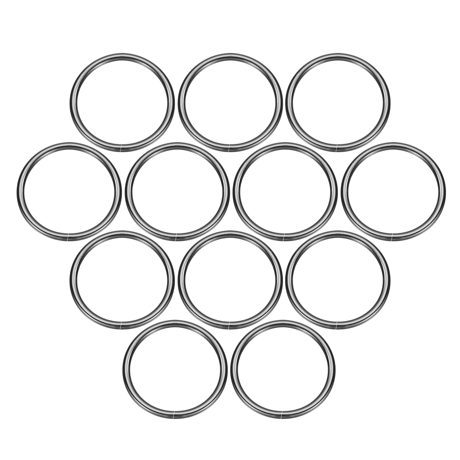 

32pcs O Ring Buckles ID Thickness Zinc Alloy Opening O Ring Clasp Clips for Craft Key Ring Bag Strap Belt DIY Accessories Gun Black [uxcell] 50mm/2