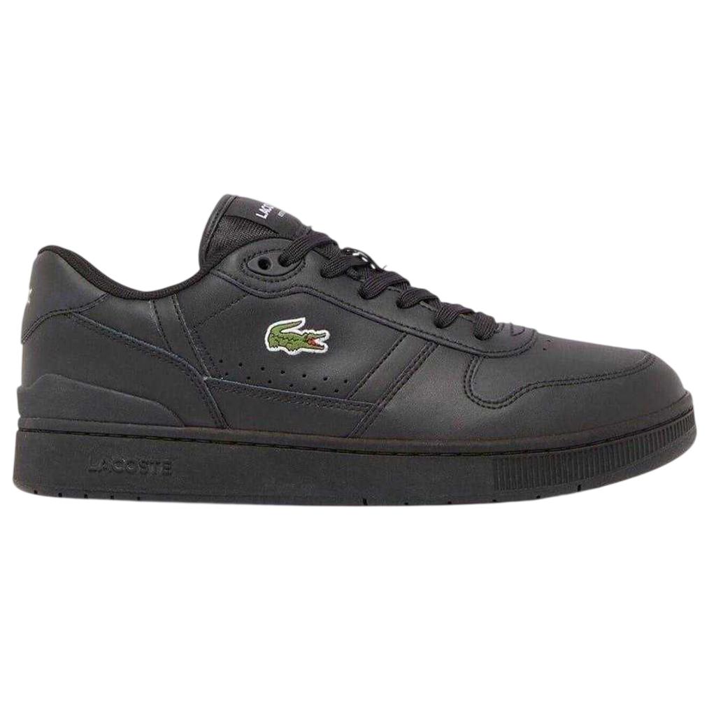 Lacoste Mens T-Clip Leather Flat Trainers