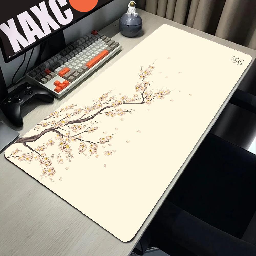 2026 Μεγάλο Μαύρο Sakura Ποντικοουαλί Παιχνιδιών Kawaii Μωβ Χαλί Γραφείου Αξεσουάρ Κερασιά Ποντικοουαλί Χαλί Υπολογιστή