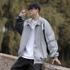 Japanese Men's Y2k Tracksuit Grey Blazer Bomber Varsity Jacket Coat Streetwear Pilot For Men Korean Clothes Style 2023 Techwear