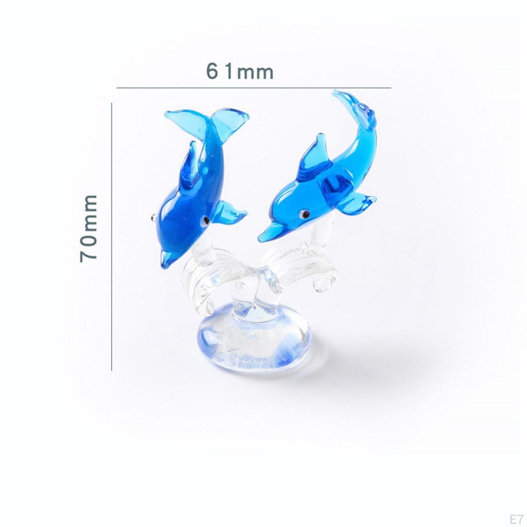 Dolphin Decor Figurine Tank Craft Lovely Statue Garden Bedroom Hallway Sea Ornament