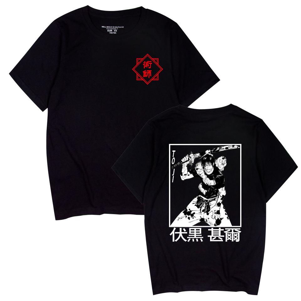

Jujutsu Kaisen Print Oversized T Shirt Women Men Boys Girls Summer Short Sleeve Funny Tshirt Graphic Tee Tops XS чёрный