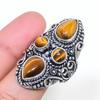 Natural Tiger Eye Gemstone 925 Sterling Silver Jewelry Ring Size 10 AR-16891