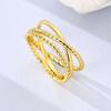 Original   CopperGolden Openwork Vines Ring For Women Girls Jewelry Birthday Anniversary Gifts