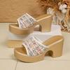 22 European and American Thick Heel with High Heel Slippers Large Size Fairy Wind Sandals Non-slip