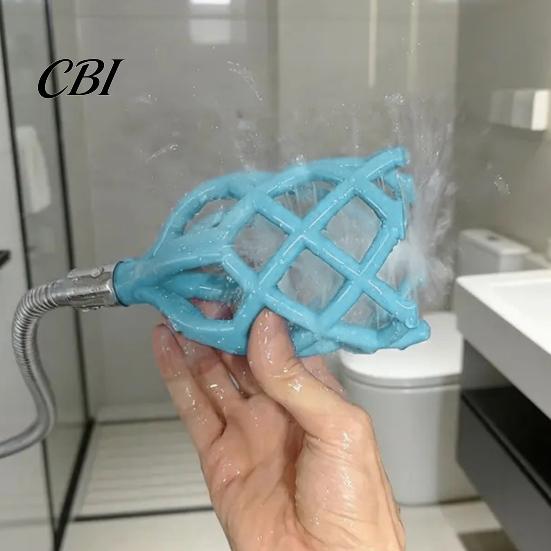 Durable Shower Head Head, 3D Printed Hollow Woven Rainfall Sprayer, Clog-Free Universal Easy Clean Installation Bathroom Accessory Full Body