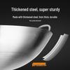 28cm Lightweight Stainless Steel Chef Wok for Home & Commercial Use