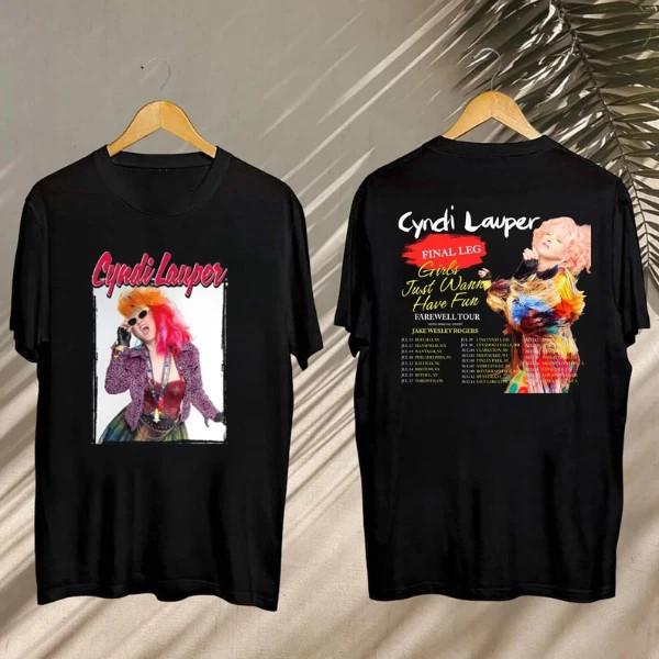 Trending Cyndi Lauper Girl Just Wanna Have Fun Farewell Tour 2026 T-Shirt S
