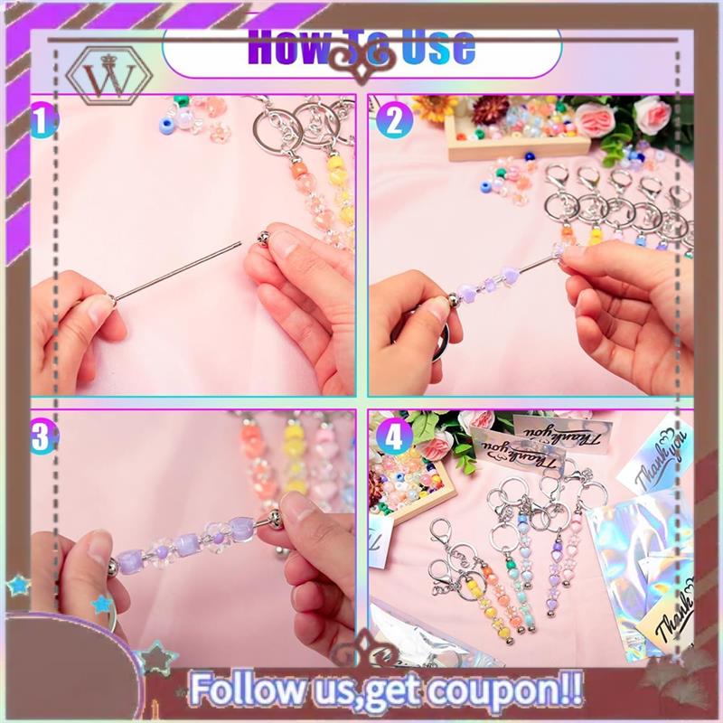(New)-20PCS DIY Beadable Keychain Bars For Custom Crafts, Gift-Making Blank Accessories