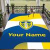 Custom Text Printed Rug Leeds United Non Slip Floor Carpet For Home Room Decor