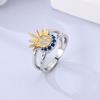 Authentic copper Ring Sun Star Shape Moon Love Bowknot Sunflower Ring Ideal For Women Wedding Anniversary Ring Jewellery Gift