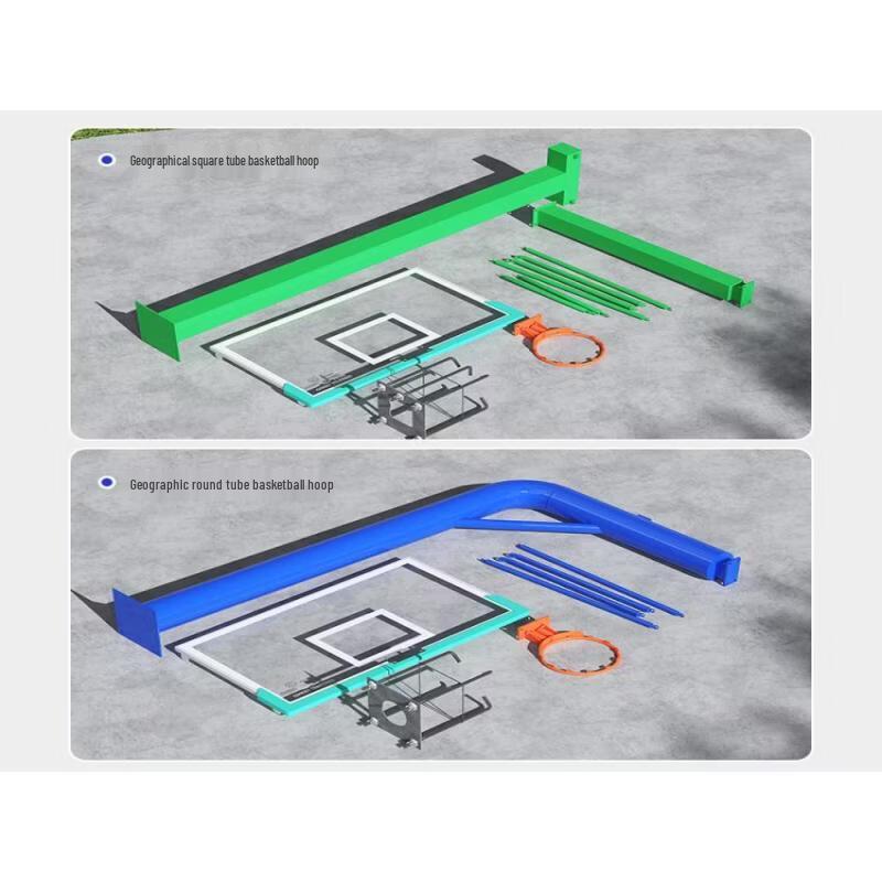 Jundingying B70 Black Adjustable Basketball Hoop