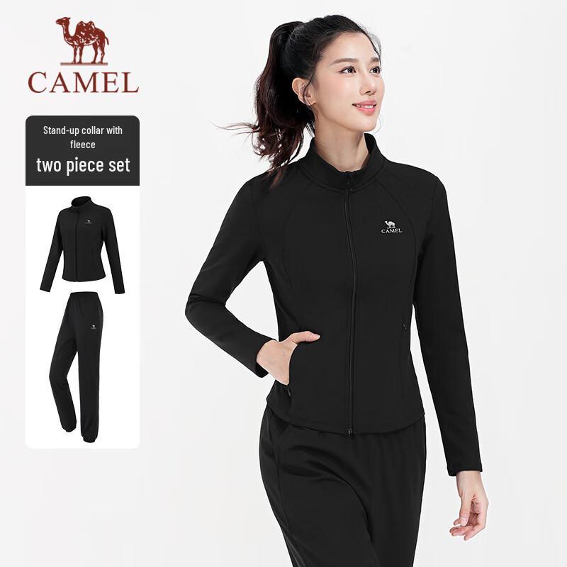 CAMEL Women's Fleece Lined Slim-Fit Tracksuit