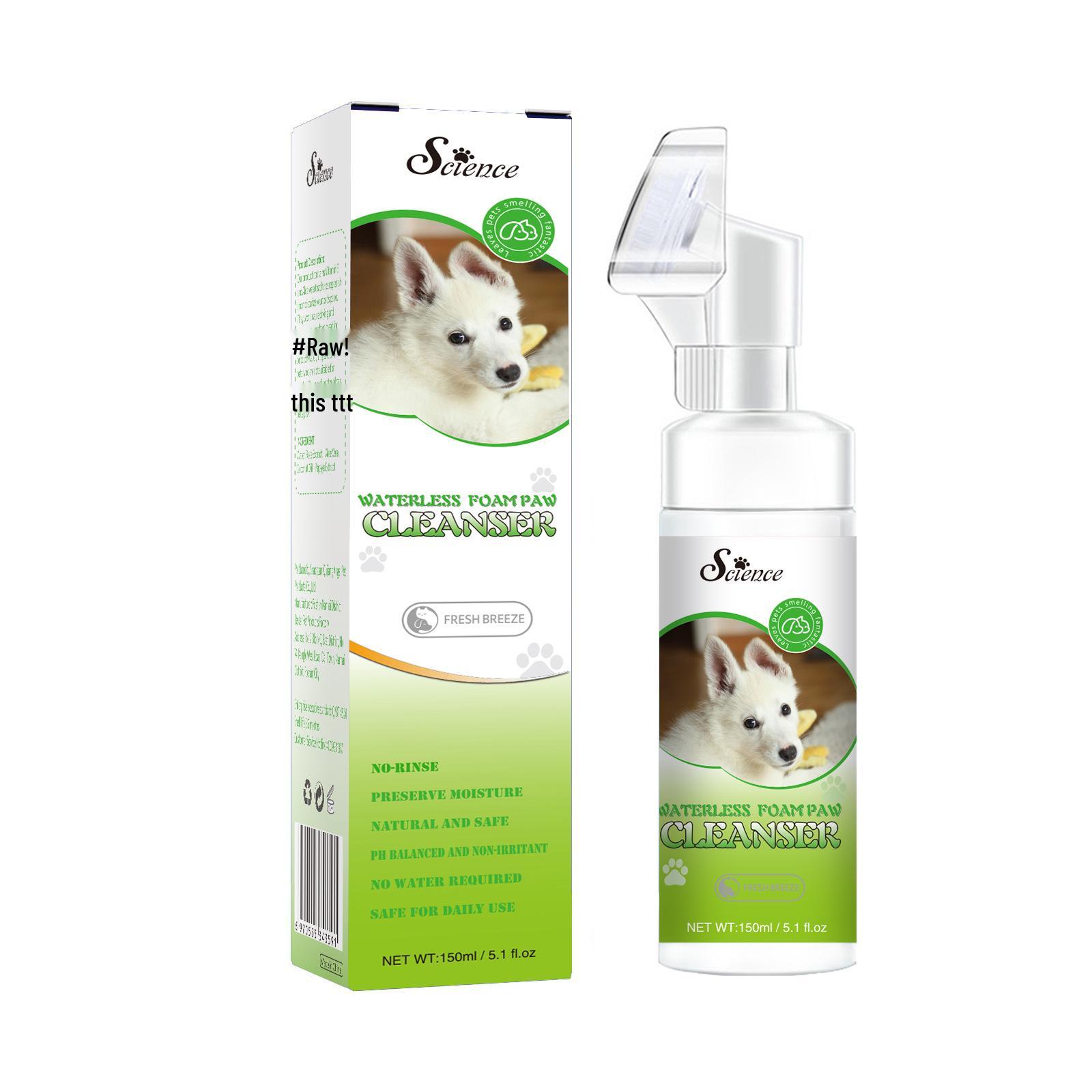 

Пена для чистки лап питомцев, Безводный универсальный мусс для кошек и собак