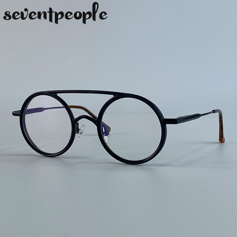 Small Frame Round Punk Sunglasses Women  Luxury Brand Trendy Metal Double Beam Sun Glasses Steampunk Driving Shades For Lady
