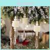 White Pearl Ice Cone Pendant Charming European Style Home Decoration For Christmas Atmosphere