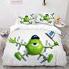 Sada povlečení Monstra s.r.o. Mike Wazowski Sulley Povlak na peřinu s povlaky na polštáře Roztomilý kreslený povlak na přikrývku pro dekoraci ložnice
