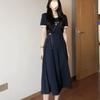 Large size high-end light luxury dress women's summer new waist and thin temperament skirt