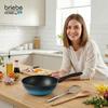 MARE Poêle Wok Induction en Acier Forgé 26 cm, Antiadhésif sans PFOA, Tous Feux Briebe Mare Bleu