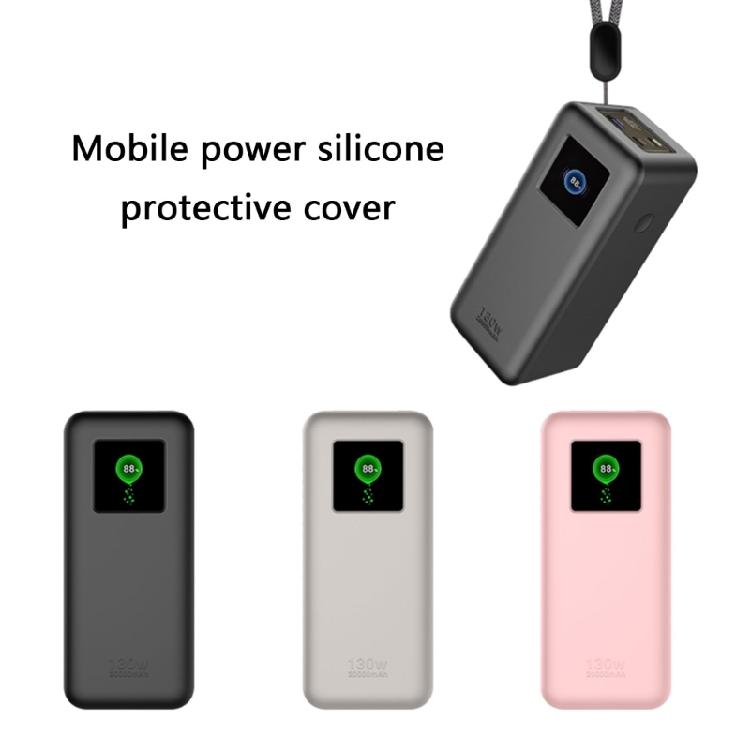 Durability Silicone Shell For  20000mAh 130W Powerbanks Cover NonSlip Grip Dustproof Protections Cover Sleeve