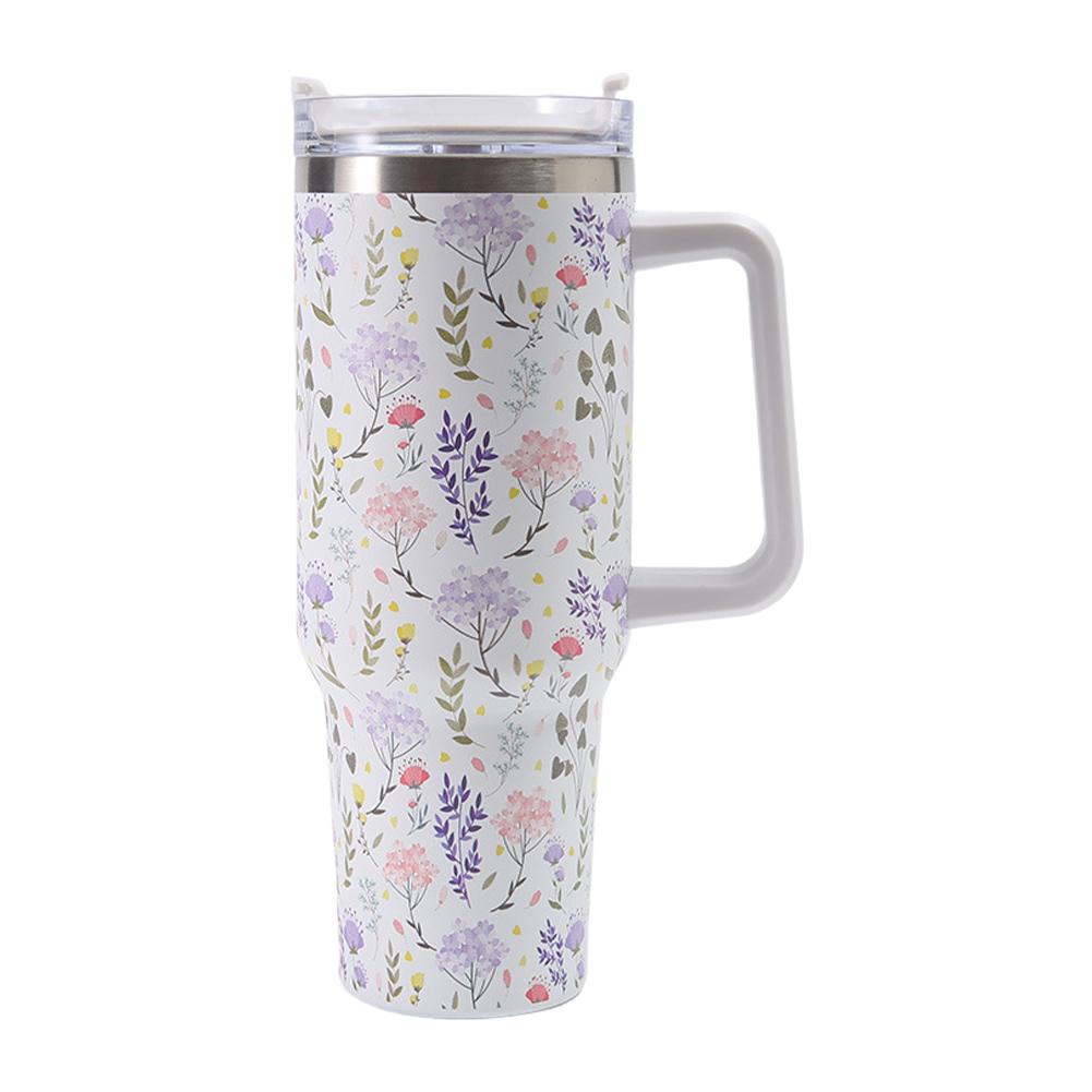 

40 Oz Insulated Tumbler Stainless Steel Water Cup with Handle and Lid Gifts for Women Men Her Him for Water Iced Tea Or Coffee 40oz