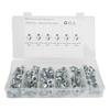 80Pcs T Nuts Carbon Steel Galvanized Corrosion Resistant Rustproof Durable Four Claws Nut