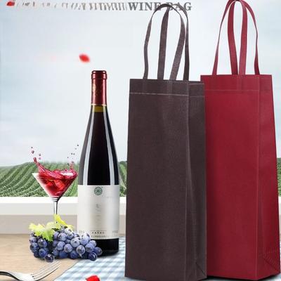 Non Woven Eco-friendly Sack Durable Convenient To Carry At That Time Handheld Red Wine Pocket Vin Rouge Beer Champagne and Wine Packaging Bags 50pcs