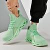 Men Fashion Knitted Running Sports Shoes Breathable Causal Sneakers Light Elastic Outdoor Shoes for Jogging Training
